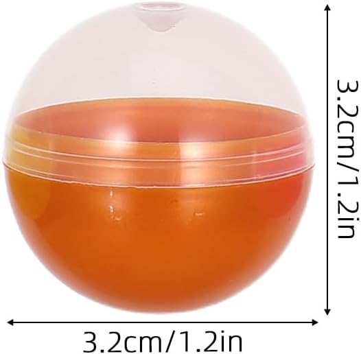 Vaguelly 50pcs Plastic Fillable Capsules 1.3 Inch Vending Machine Capsules Bauble Sphere Openable Twisted Balls Sphere Grab Balls Claw Machines Prizes Containers