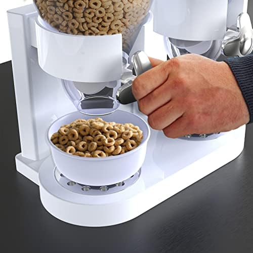 Triple Food Dispenser - Easy To Use Dry Food Dispenser Perfect As A Candy, Nuts, Rice, Granola, Cereal Dispenser & More - Dispensing 1 Ounce Per Twist And Preserving Freshness For Fun, Easy Serving.