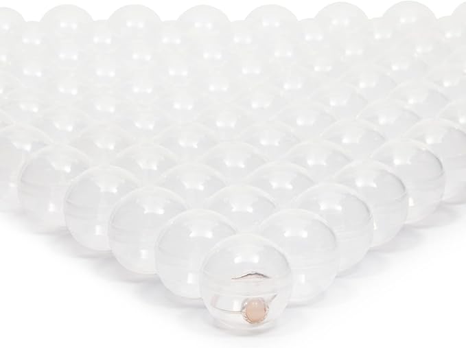 Juvale 200 Pack Gumball Vending Machine Capsules, 1.1 Inch Plastic Containers for Toys, Prizes, Themed Party Favors