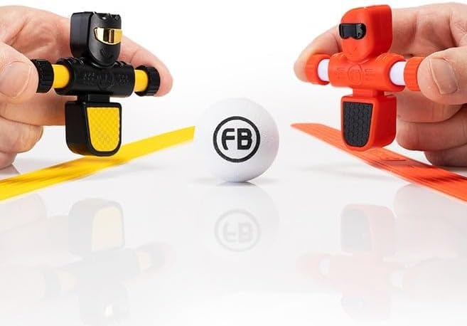 Fat Brain Toys Foosbots On The Go, 2 Player Games for Kids Toys, New Active Play Tabletop Trickshot Game for Ages 6 and Up