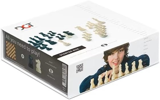DGT Chess Starter Box Grey - for Ages 3 and Up, 2 Players