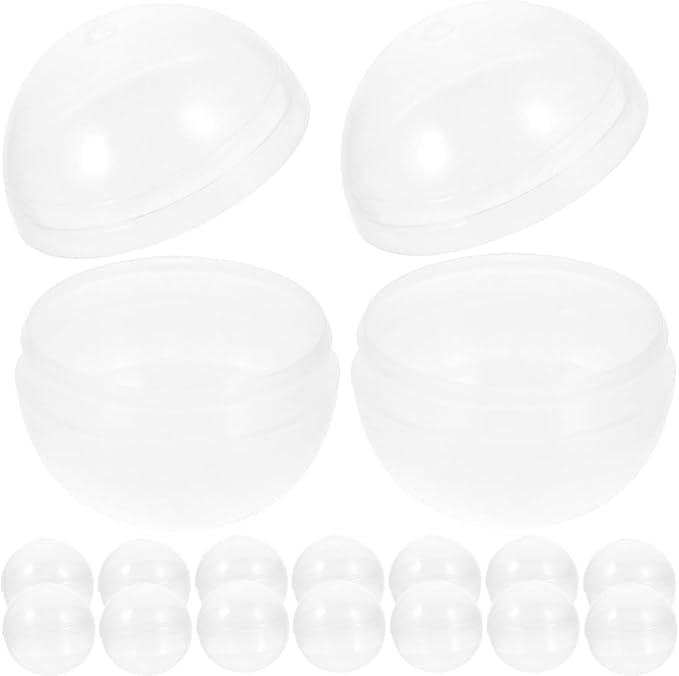 BESPORTBLE 50 Pcs Vending Machine Capsules, 1.75 Inch Small Empty Round Plastic Containers for Gumball Prizes and Party Favors