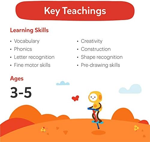 Osmo - Little Genius Sticks & Rings-2 Educational Learning Games -Ages 3-5-Imagination,Letter Formation & Creativity-For iPad or Fire Tablet -STEM Toy,Boy & Girl(Base Required - Amazon Exclusive)