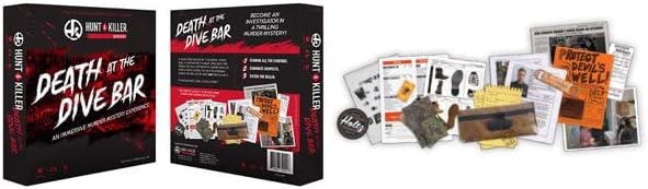 Hunt A Killer: Death At The Dive Bar, Solve a Murder at Old Scratch Tavern, Immersive Murder Mystery Game, Play Detective in Unsolved Mysteries, Great Gift For True Crime Fans, Designed for Ages 14+