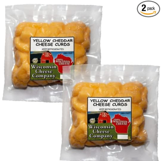 Wisconsin Cheese Company - 100% Wisconsin Yellow Cheese Curds 10 oz. (Pack of 2)