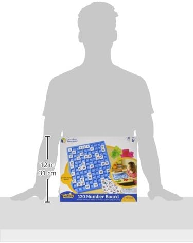 Learning Resources 120 Number Board -181 Pieces, Ages 6+ Learning Math Games for Kids, Educational and Fun Games for Kids