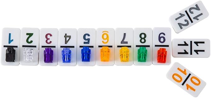 Mexican Train Dominoes with Numbers Double 12 Colored Numerical Dominoes Mexican Train Game Set 91 Tiles Dominoes with 9 Trains, Scoreboard, Octagon Shape Hub and Aluminum Case