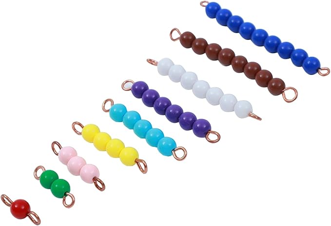 Adena Montessori Counting Beads Checker Board Beads Math Games & Teaching Numbers Counting Toys