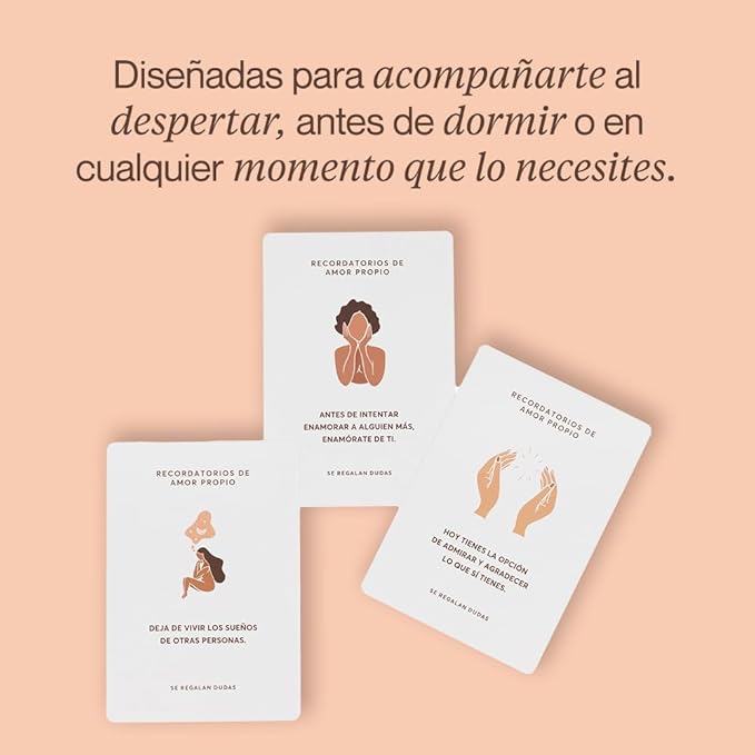 Recordatorios de Amor Propio | Self-Love Card Deck with Over 60 Affirmations | Positive Affirmations and Daily Reflections | Inspiring Gifts | Bring Intention to Every Day