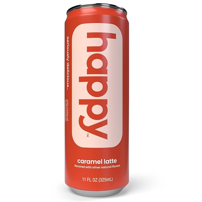 happy coffee canned mocha, caramel, vanilla latte, 11 oz. cans, 4 count, 100% arabica beans, no artificial flavors or sweeteners, FLAVORED COFFEE