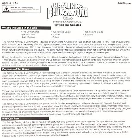 The Talking, Feeling and Doing Game