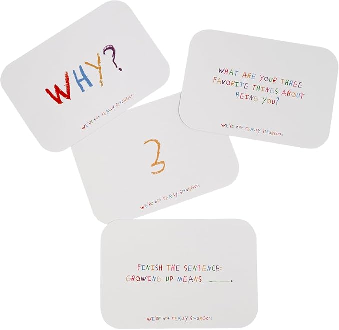 WE'RE NOT REALLY STRANGERS Kids Edition Card Game - 150 Conversation & Activity Cards for Kids, Adults, & Teens – for Fun Memorable Family Game Nights and Kid’s Party, Ages 5+, 2-6 Players