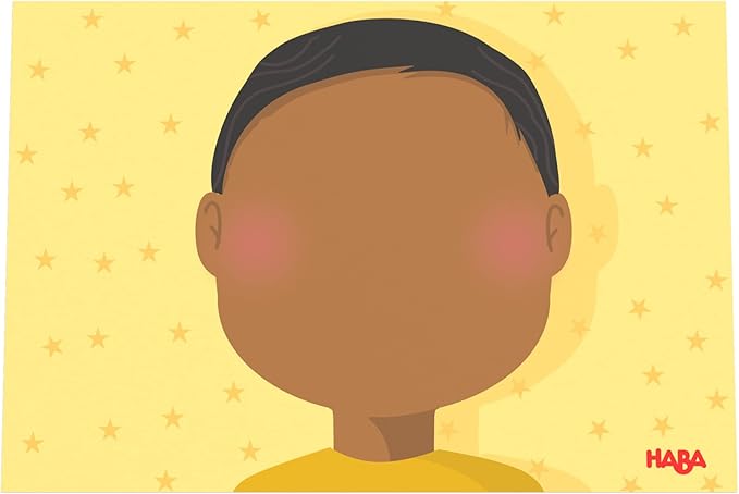 HABA Magnetic Puzzle Funny Faces Mix & Match Game for Toddlers, Travel-Friendly Busy Board and Road Trip Toy for Kids, Toddler Activities for Ages 3+