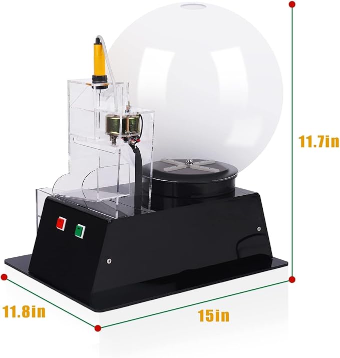 Lottery Bingo Ball Machine, 110v Automatic Electric Acrylic Bingos Cage and Balls Set with Calling Balls, Colorful Chips Bingo Game Sets for Adults Large Group Family