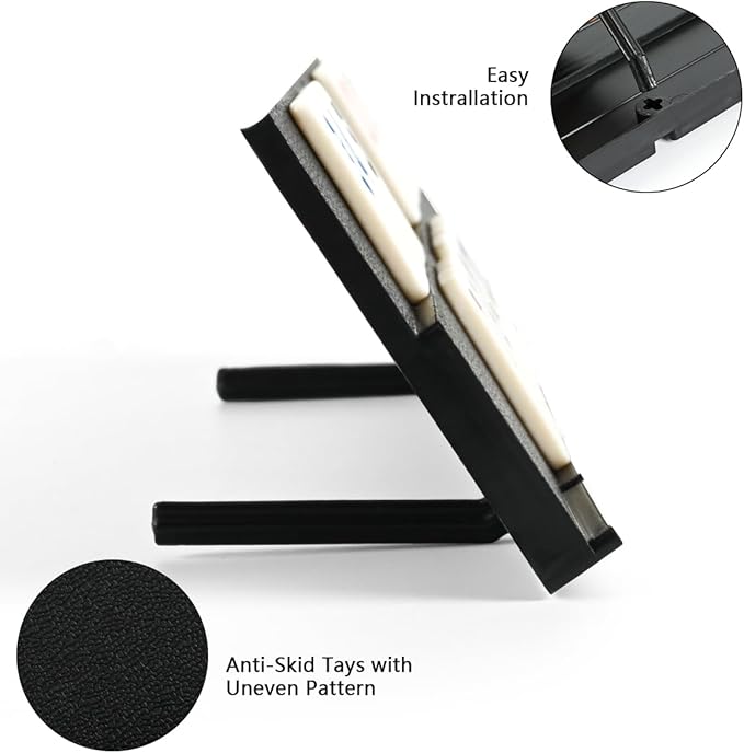 106 Rummy Cube Game with Aluminum Case, Rummy Tiles Sets with 4 Anti-Skid Sturdy Trays for Family Travel, 2-4 Palyers