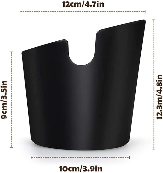 Ailelan Coffee Knock Box, Espresso Knock Box, Coffee Bin, Espresso Dump Bin, 4.8 Inch Shock-Absorbent Durable Barista Style Espresso Knock Box with Removable Metal Knock Bar and Non-Slip Base(Round)