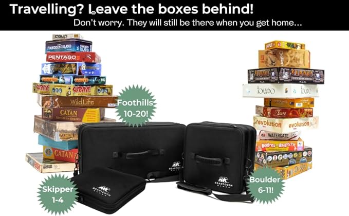 Explorer Series Board Game Bag for Organization, Travel, and Board Game Storage: The Foothills