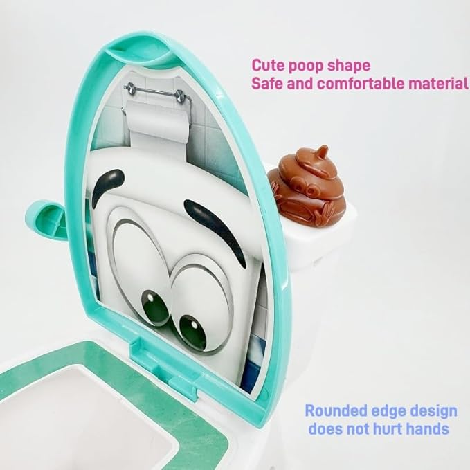 Poop Shoot Toilet Game, Funny Poop Family Board Game for Kids and Adults, Includes 12 Poop Toys, 2 Launchers and A Sticker, Gift for 4+ Year Olds Kids