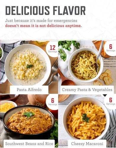 ReadyWise Entrée Bucket - 60 Servings, Emergency Food Supply for Survival Kit, Protein Meals, Freeze Dried Food, Ready to Eat Camping & Road Trip Essentials, up to 25 Year Shelf Stable Life