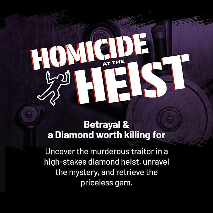 Hunt a Killer: Homicide at The Heist, Solve the Murder of a Brilliant Jewel Thief, Murder Mystery Game for Adults, Perfect for True Crime Fans, Mystery Box for Game Night, Designed 1+ Players Ages 14+