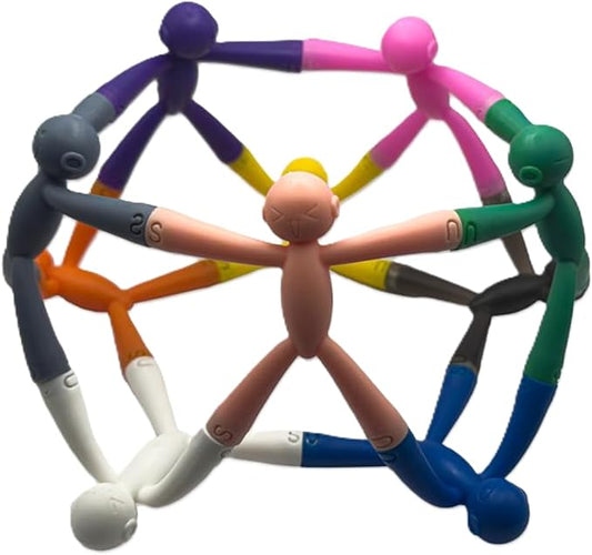 MAGMEN Upgraded Strenght Magnetic Travel Toys for Toddler, Stretchy Magnetic Fun (Ages 3+) Pack of 10 Solid