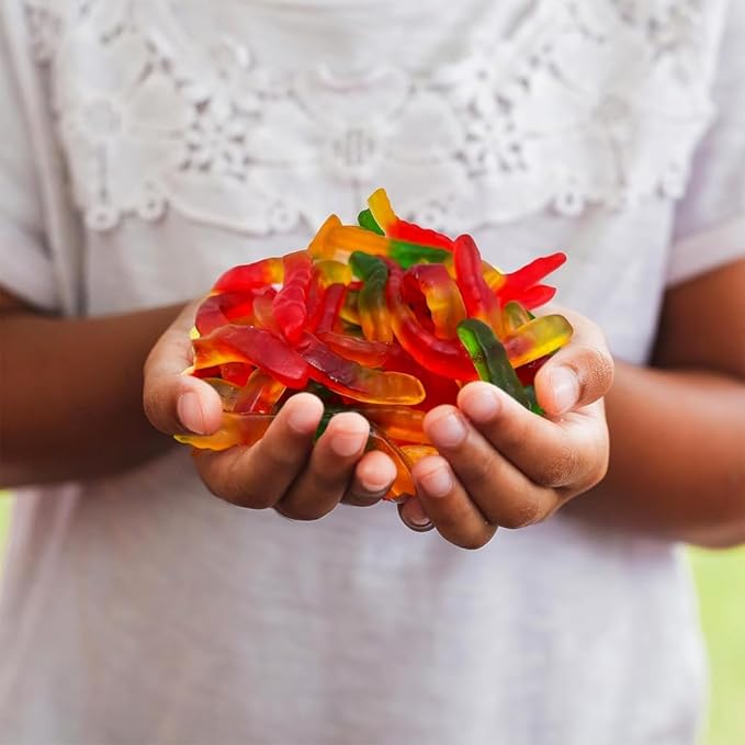 Halal Gummy Worms 5lb Bag - Multi-color Gummy Worms Bulk Candy - Stuffed with Sweet Gummies Candy - Tasty Candy Gummies & Candy Gift for All Occasions