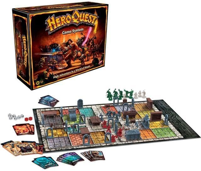 Hasbro Gaming Avalon Hill HeroQuest Game System Tabletop Board Game,Immersive Fantasy Dungeon Crawler Adventure Game for Ages 14 and Up,2-5 Players