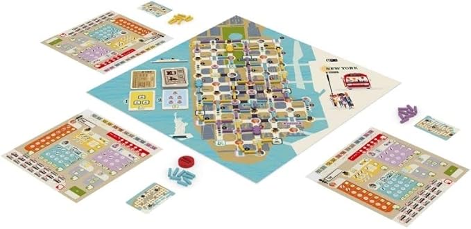 IELLO: Get On Board: New York & London, A Flip & Write Game, Clever & Original, 30 Minute Play Time, 2 to 5 Players, for Ages 8 and Up
