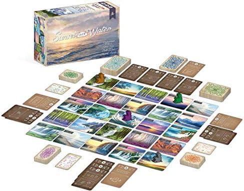 Sunset Over Water Card Game – A Picturesque Game of Painting Landscapes and Exploring Nature by Pencil First Games for 1-4 Players