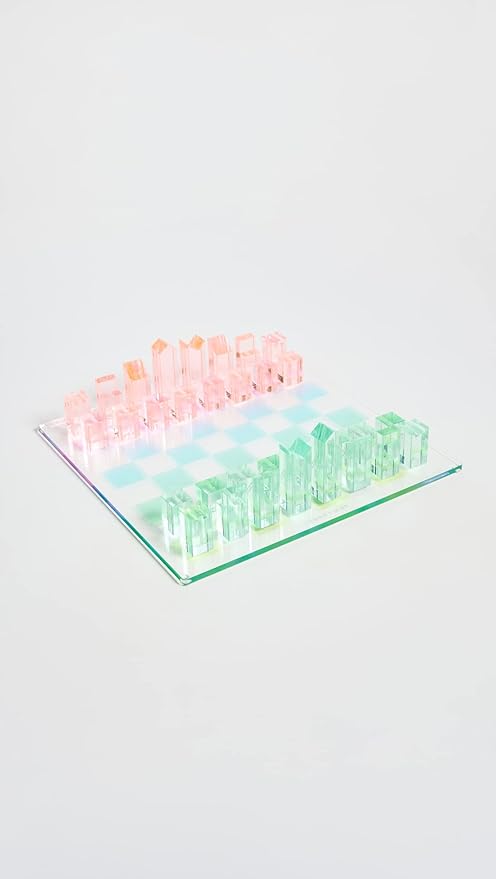 Sunnylife Women's Lucite Chess & Checkers Aurora, Aurora, One Size