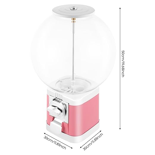Vending Machine, 1.26 in Ball Bulk Vending Machine Classic Bubble Capsule Toys Dispenser, Commercial Candy Gumball Machine for Game Stores and Retail Stores