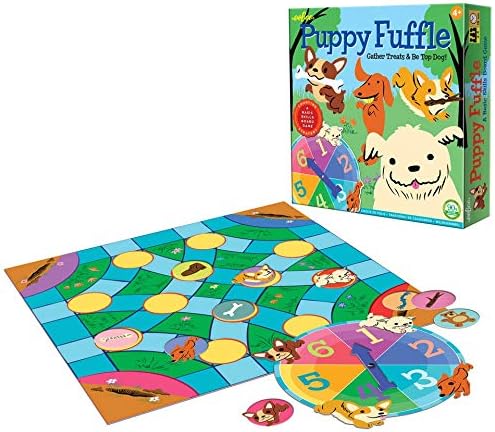 eeBoo: Puppy Fuffle Board Game, Develops Counting, Patience and Problem Solving Skills, A Basic Skills Board Game, Perfect for Ages 4 and up, for 2 to 4 Players