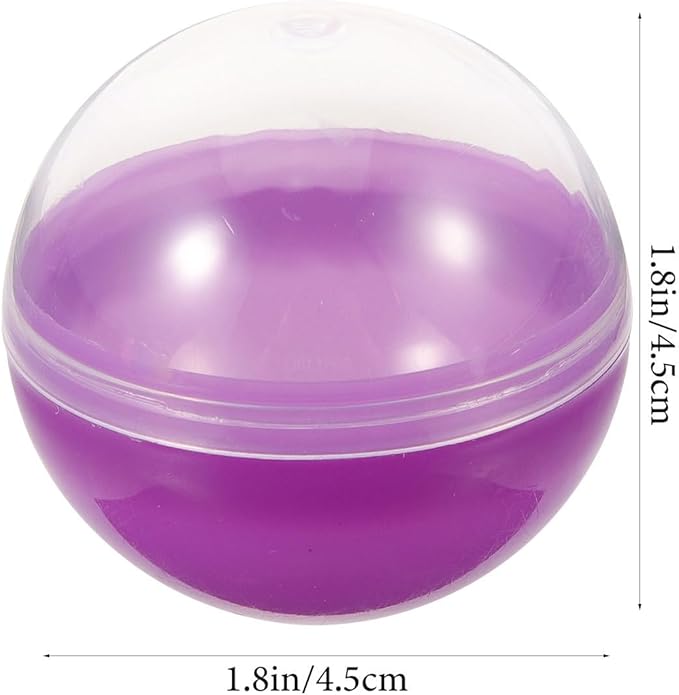Homoyoyo 50pcs 45mm/1.77inch Vending Machine Capsules Round Empty Claw Machine Balls Clear Gumball Capsules DIY Craft Supplies for Party Favor