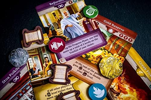 Iello: Khora, Rise of an Empire, Race to Development Game, Develop your City Faster and Better than Your Opponents, 2 to 4 Players, 75 Minute Play Time, For Ages 14 and up