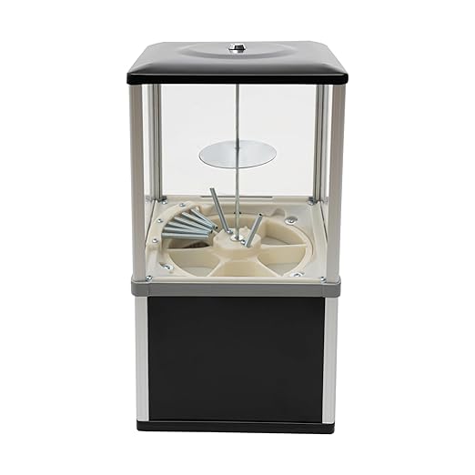 Commercial Gumball Candy Vending Machine Large Load Capacity Gumball Bank for Game Stores and Retail Stores Vintage Style for 1.77-1.97inch Gadgets Height 20.87inch (Black)