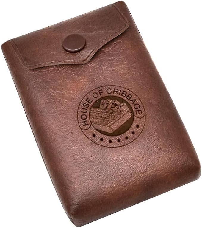 2 Track - Wooden Travel - Pocket Size Cribbage Board - Size: 4.75 Inch - Storage Space for Cribbage Pegs - Score Marking Fields for Won Games - 60 Points - Non Continuous