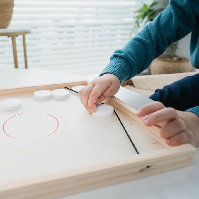 Fast Sling Puck Game - Slingshot Toy Games - Wooden Games for Family - Reliable Sling Puck Board Game - Fast-paced Fun for Family Night - Sling Puck Game by Bayview