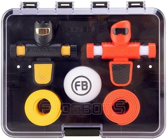 Fat Brain Toys Foosbots On The Go, 2 Player Games for Kids Toys, New Active Play Tabletop Trickshot Game for Ages 6 and Up