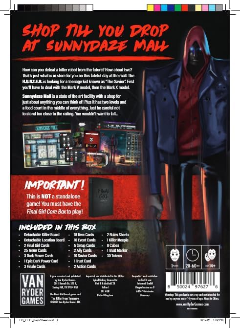 Horror Board Game - Final Girl - The Killer from Tomorrow - Feature Film Box - Core Box Required - 1 Player - 20-60 Minutes Gameplay - Teens & Adults, Ages 14+ (English Version)