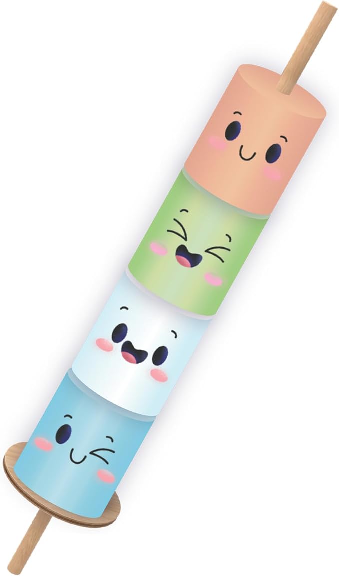 Peaceable Kingdom Happy Marshmallow Toddler Game - Develops Fine Motor Skills and Color Matching for Kids Ages 2 and Up