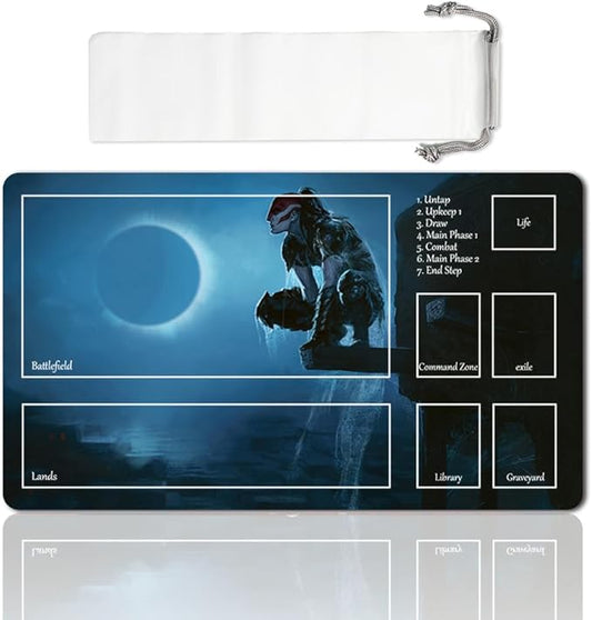 Board Game MTG Playmat Games Size 60X35 cm CCG Compatible for TCG RPG CCG Play mats (Vampire-Nighthawk-Zone)