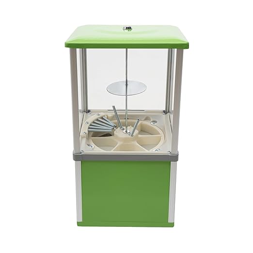 Candy Vending Machine Gumball Machine Large Load Capacity Gumball Bank for Game Stores and Retail Stores Vintage Style for 1.77-1.97inch Gadgets Height 20.87inch (Green)