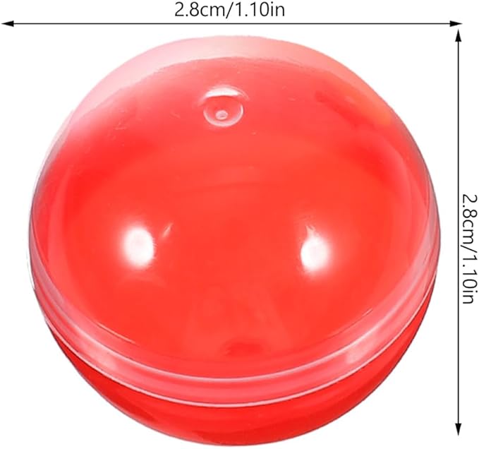 Vaguelly 50Pcs Colorful Plastic Vending Machine Capsules 1.1 Inch Round Balls for Gumball Machines, Party Favors, DIY Crafts, and Surprise Prizes