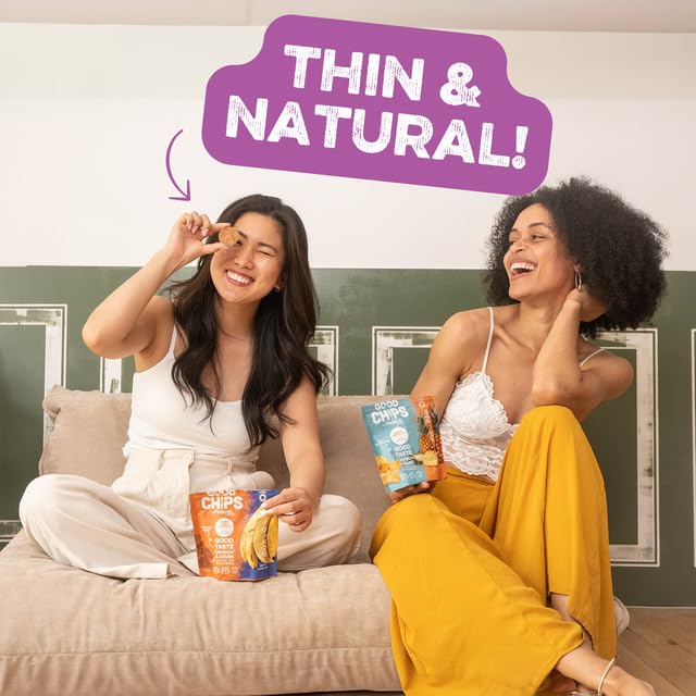 Good Chips Baked Crunchy Apple, Pineapple, Sweet Plantain - Crispy, Oil Free, Healthy, Naturally Sweet Dried Fruit Snacks Variety Pack - Pack of 3