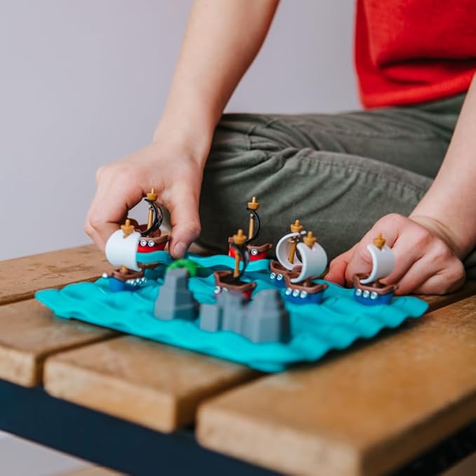 SmartGames Pirates Crossfire Board Game with 80 Challenges and 4 Playing Modes for Ages 7 - Adult