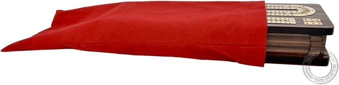 Continuous Cribbage Board/Box Inlaid in Rosewood/Maple 12" - 3 Tracks - Sliding Lid Drawer