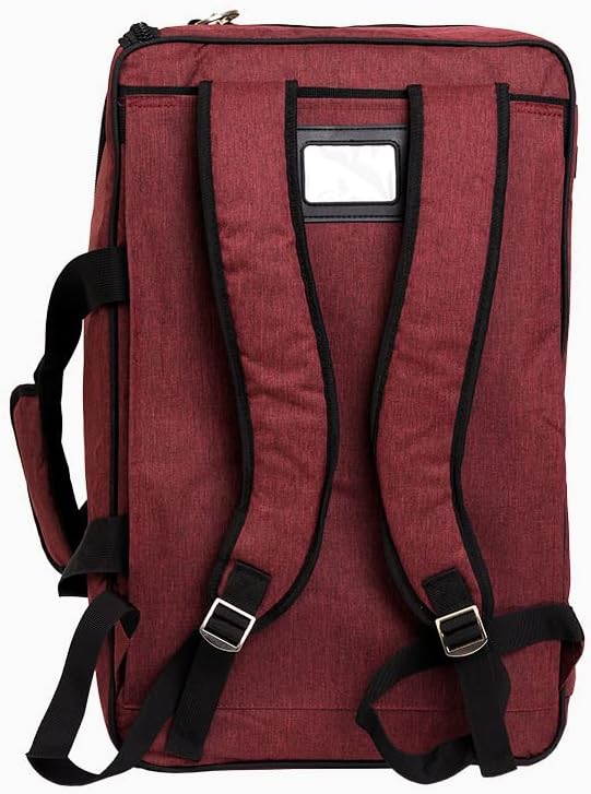 Board Game Bag - [Backpack/Shoulder Strap/Luggage Slip] - Padded Board Game Carrier (Ruby Red)