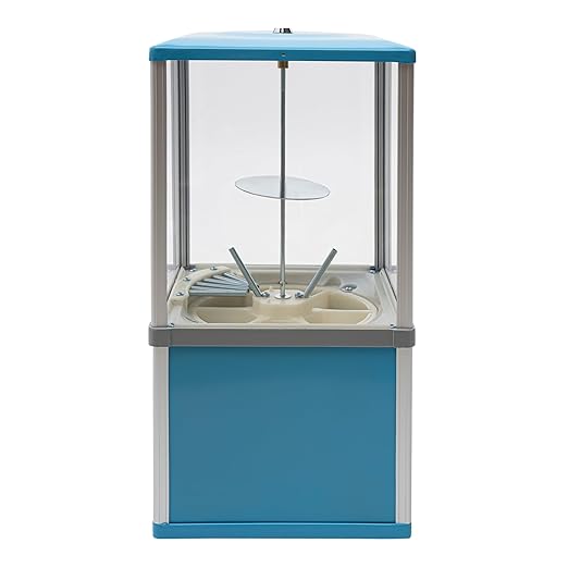 Candy Vending Machine Gumball Machine Large Load Capacity Gumball Bank for Game Stores and Retail Stores Vintage Style for 1.77-1.97inch Gadgets Height 20.87inch (Blue)