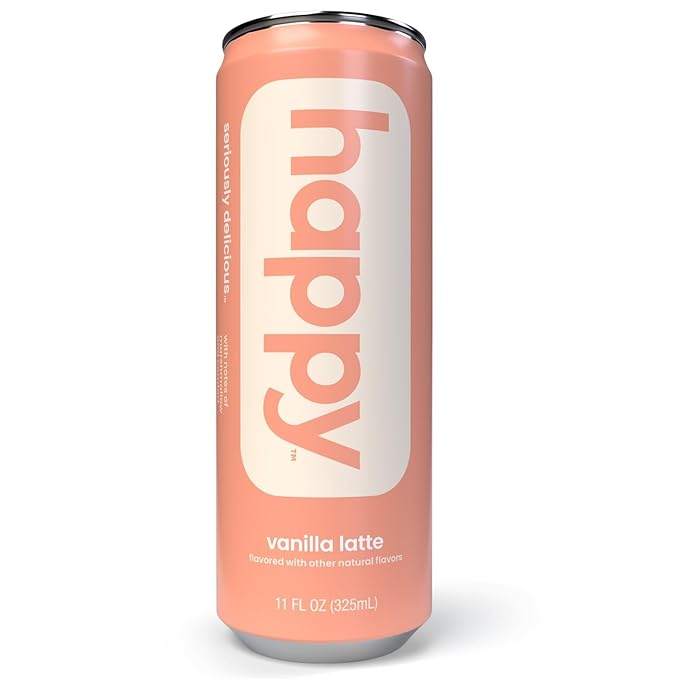 happy coffee canned mocha, caramel, vanilla latte, 11 oz. cans, 4 count, 100% arabica beans, no artificial flavors or sweeteners, FLAVORED COFFEE