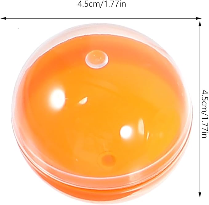 Vaguelly 50pcs Plastic 1.8 Inch Vending Machine Capsules Bauble Sphere Openable Twisted Balls Sphere Grab Balls Claw Machines Prizes Containers
